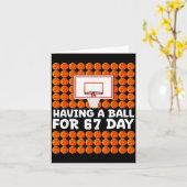 Carte Basketball 67th Day Of School 67 Days Six Seven Me (Fleur jaune)