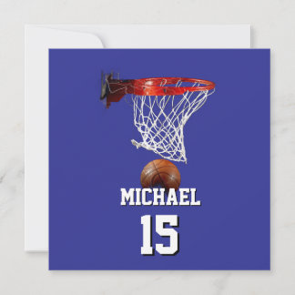 Carte Basketball Ajoutez Votre Nom & Numéro Pop Art