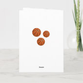 Carte Basketball Ball et drapeaux Anniversaire de enfant (Dos)