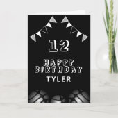 Carte Basketball Ball et drapeaux Anniversaire de enfant (Devant)