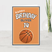 Carte Basketball Ball Joyeux Anniversaire Sports (Devant)