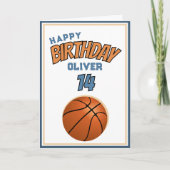 Carte Basketball Ball Joyeux Anniversaire Sports (Devant)
