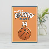 Carte Basketball Ball Joyeux Anniversaire Sports (Debout devant)
