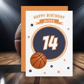 Carte Basketball Ball Joyeux Anniversaire Sports
