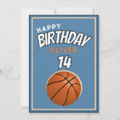 Carte Basketball Ball Joyeux Anniversaire Sports (Devant)