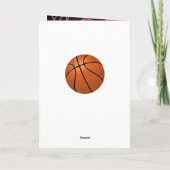 Carte Basketball Ball Sports Pattern Happy Birthday Kid (Dos)