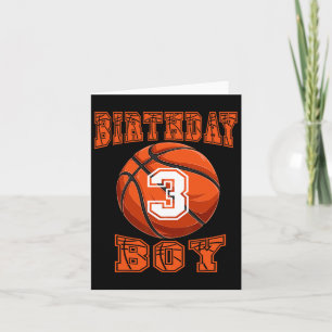 Carte Basketball - Birthday Boy 3 Year old 3rd Birthday