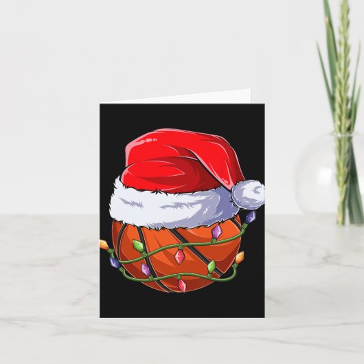 Carte Basketball Christmas Boy Apparel, Funny Santa Srt (Devant)