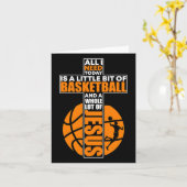 Carte Basketball Croix Chrétienne  (Fleur jaune)