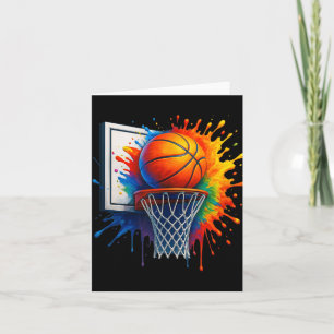 Carte Basketball de rue coloré dans un style graffiti Dr