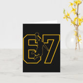 Carte Basketball Drip Number 67 Basketball Player  (Fleur jaune)