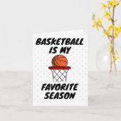 Carte Basketball Est Ma Saison Préférée 8 (Fleur jaune)