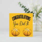 Carte Basketball Félicitations vous l'avez fait (Debout devant)