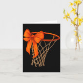 Carte Basketball Hoop With Bow Cute Basketball Aesthetic (Fleur jaune)
