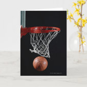 Carte Basketball in Hoop (Fleur jaune)