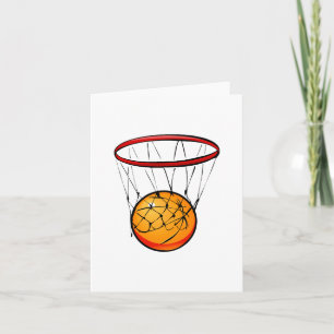 Carte Basketball in hoop