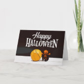 Carte Basketball Joyeux Halloween avec fantôme et ballon (Devant)