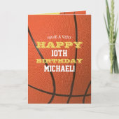 Carte Basketball Look Ajouter votre nom et année Anniver (Devant)