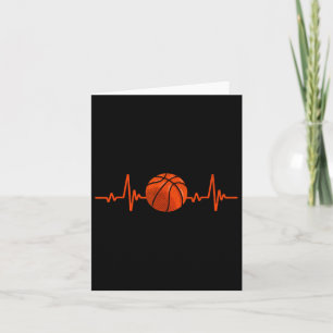 Carte Basketball Lover Heartbeat Vintage Retro Basketbal