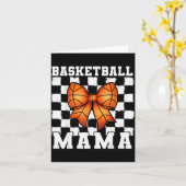 Carte Basketball Mama Coquette Bow Game Day Funny Srts L (Fleur jaune)