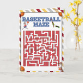 Carte Basketball NBA labyrinthe de baby shower pour enfa (Fleur jaune)