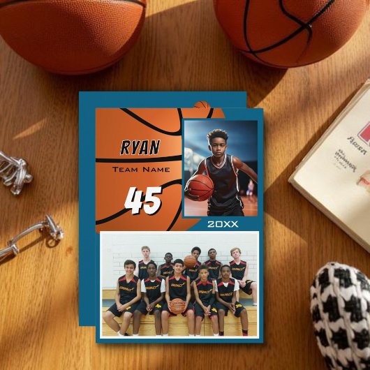 Carte Basketball Player 2 Photo Memory Mate