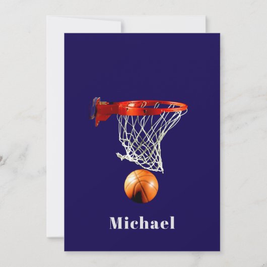 Carte Basketball Replace with Your Name Card (Devant)