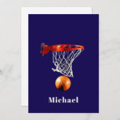 Carte Basketball Replace with Your Name Card (Devant / Derrière)