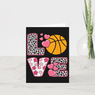Carte Basketball Saint-Valentin Amour Avec Cœur Saint-Va