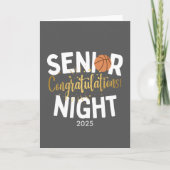 Carte Basketball Senior Night Congratulations Card (Devant)