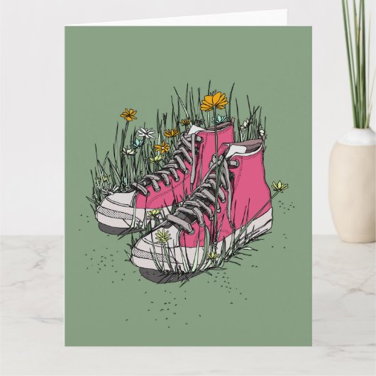 Carte Baskets Montantes Vintage (Devant)