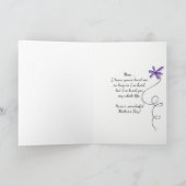 Carte Baskets violets de la Fête des Mères avec bouquet  (Intérieur)