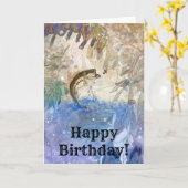 Carte Bass Fishing Anniversaire (Fleur jaune)