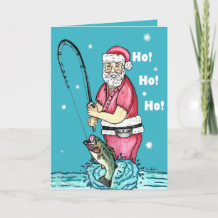 Carte Bass Fishing Père Noël