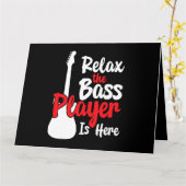 Carte Bass Player Is Here Chaîne de guitare électrique (Fleur jaune)