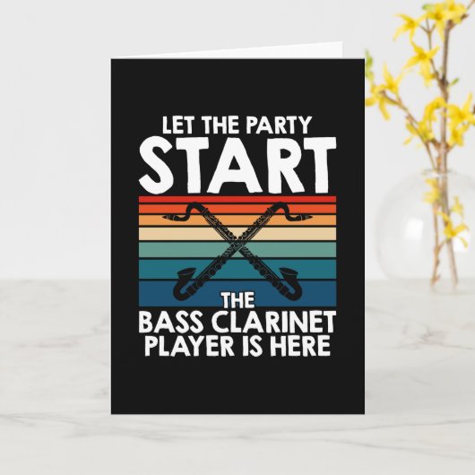 Carte Basse Clarinetist Basse Clarinet (Fleur jaune)