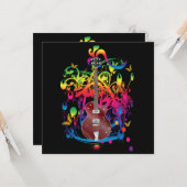 Carte Basse guitare couleur splash (Devant/Arrière en situation)