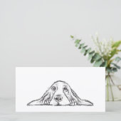 Carte basset blanc (Debout devant)