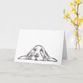 Carte basset blanc (Fleur jaune)