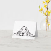 Carte basset blanc (Fleur jaune)