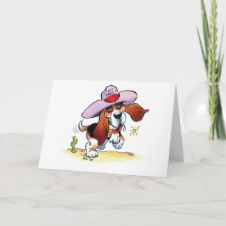 Carte Basset Got Drool ? Blank Notecard