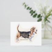 Carte Basset Hound (Debout devant)