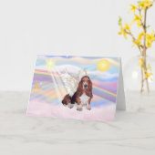 Carte Basset Hound (Fleur jaune)