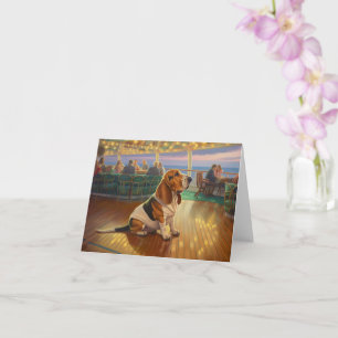 Carte Basset Hound Christmas Cruise : Pawsome Holiday