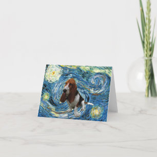 Carte Basset Hound en étoile