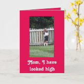 Carte Basset Hound Fête des mères (Fleur jaune)