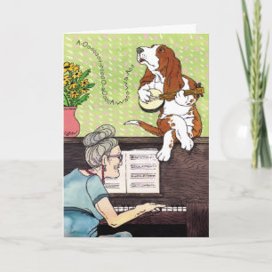 Carte Basset Hound - Howling Anniversaire