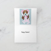 Carte Basset Hound In Pink Bunny Suit (Intérieur)