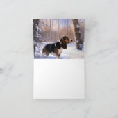 Carte Basset Hound Laisser neiger Noël (Intérieur)