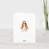 Carte Basset Hound Puppy Dog Note (Dos)